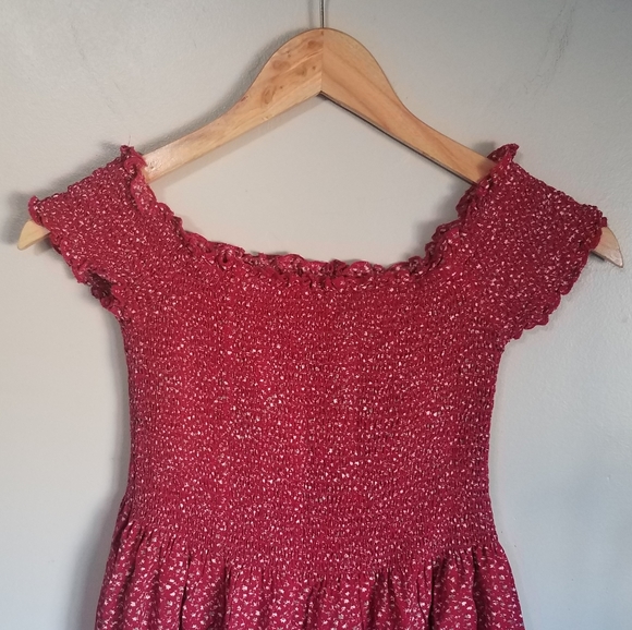 Brandy Melville Floral Off Shoulder Smocked Dress - Picture 3 of 8